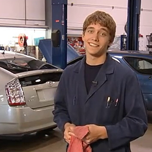 mechanic in his shop